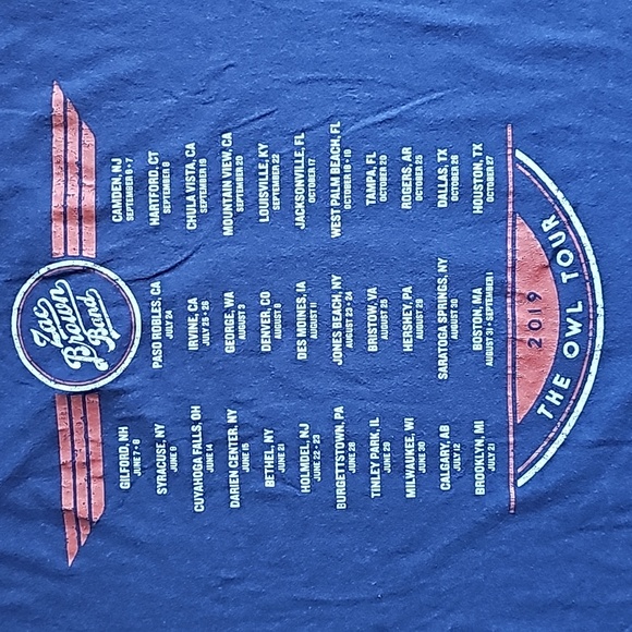 Zac Brown Band Short Sleeve Concert T-Shirt 2019 The Owl Tour Size Large - Picture 5 of 9